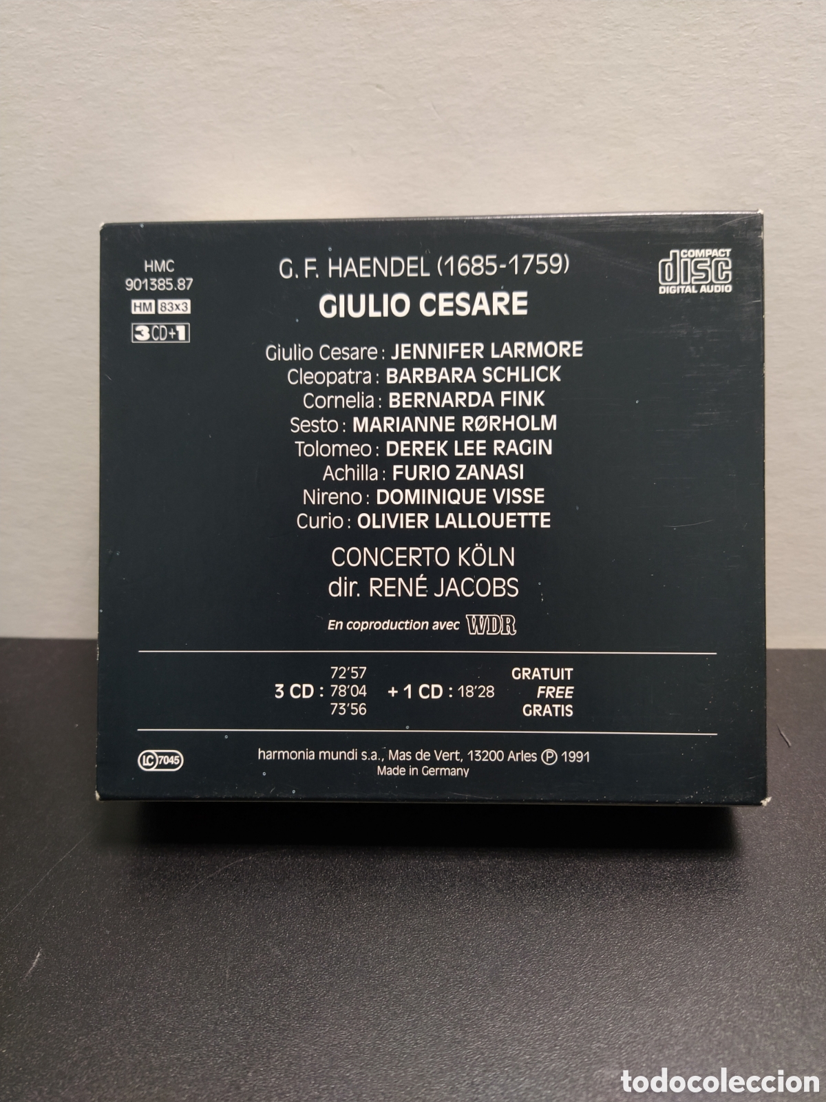 CDs de m&uacute;sica: Handel - Ren&eacute; Jacobs - Giulio Cesare (4xCD) - Foto 2