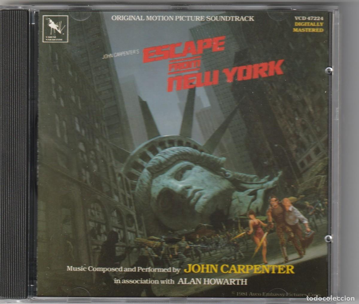 CDs de m&uacute;sica: B.S.O. ESCAPE FROM NEW YORK - JOHN CARPENTER (CD VARESE SARABANDE USA)
