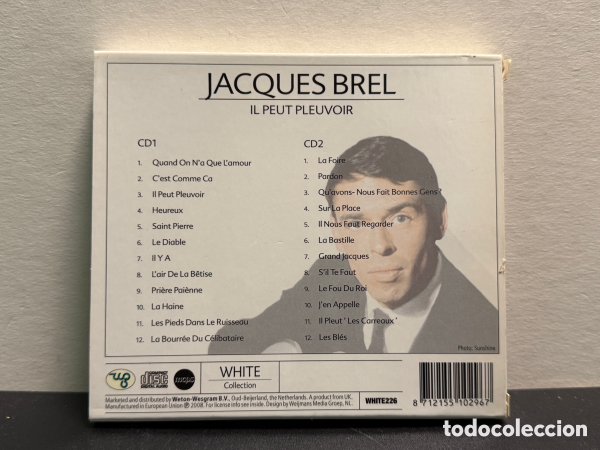 CDs de m&uacute;sica: Jacques Brel - Il Peut Pleuvoir (2xCD) - Foto 2