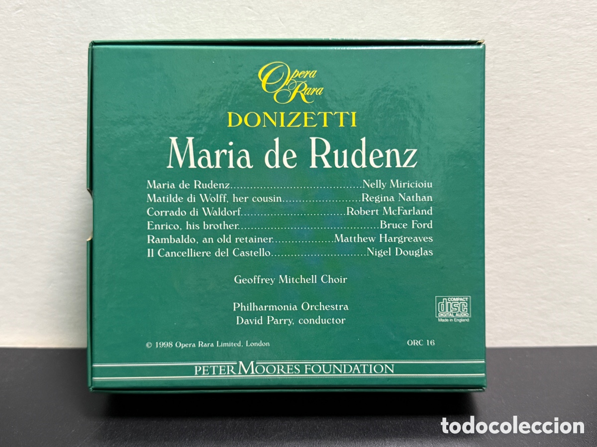 CDs de m&uacute;sica: Donizetti - David Parry - Maria De Rudenz (2xCD) - Foto 2