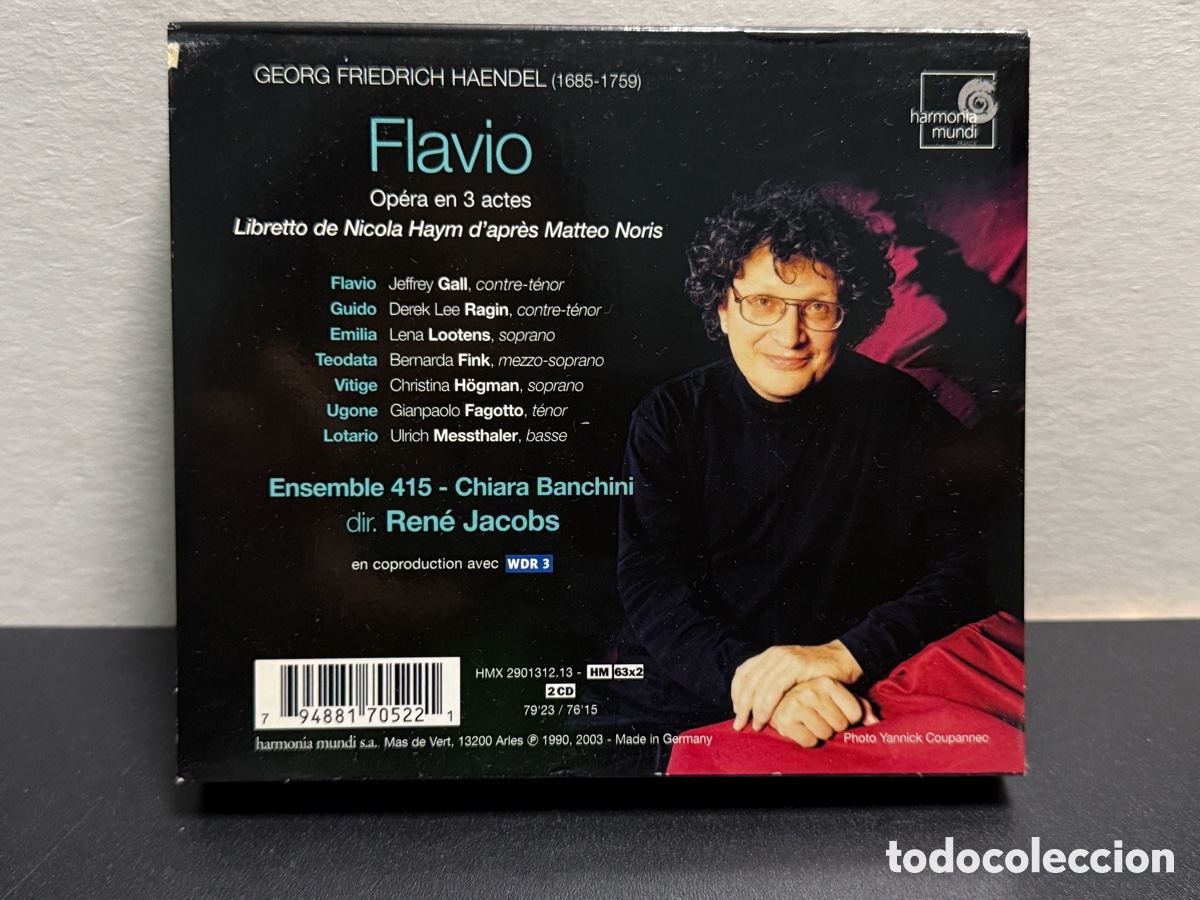 CDs de m&uacute;sica: Handel - Ensemble 415, Ren&eacute; Jacobs - Flavio (2xCD) - Foto 2