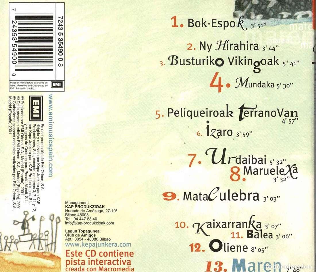 CDs de m&uacute;sica: Kepa Junkera - Maren. CD - Foto 2