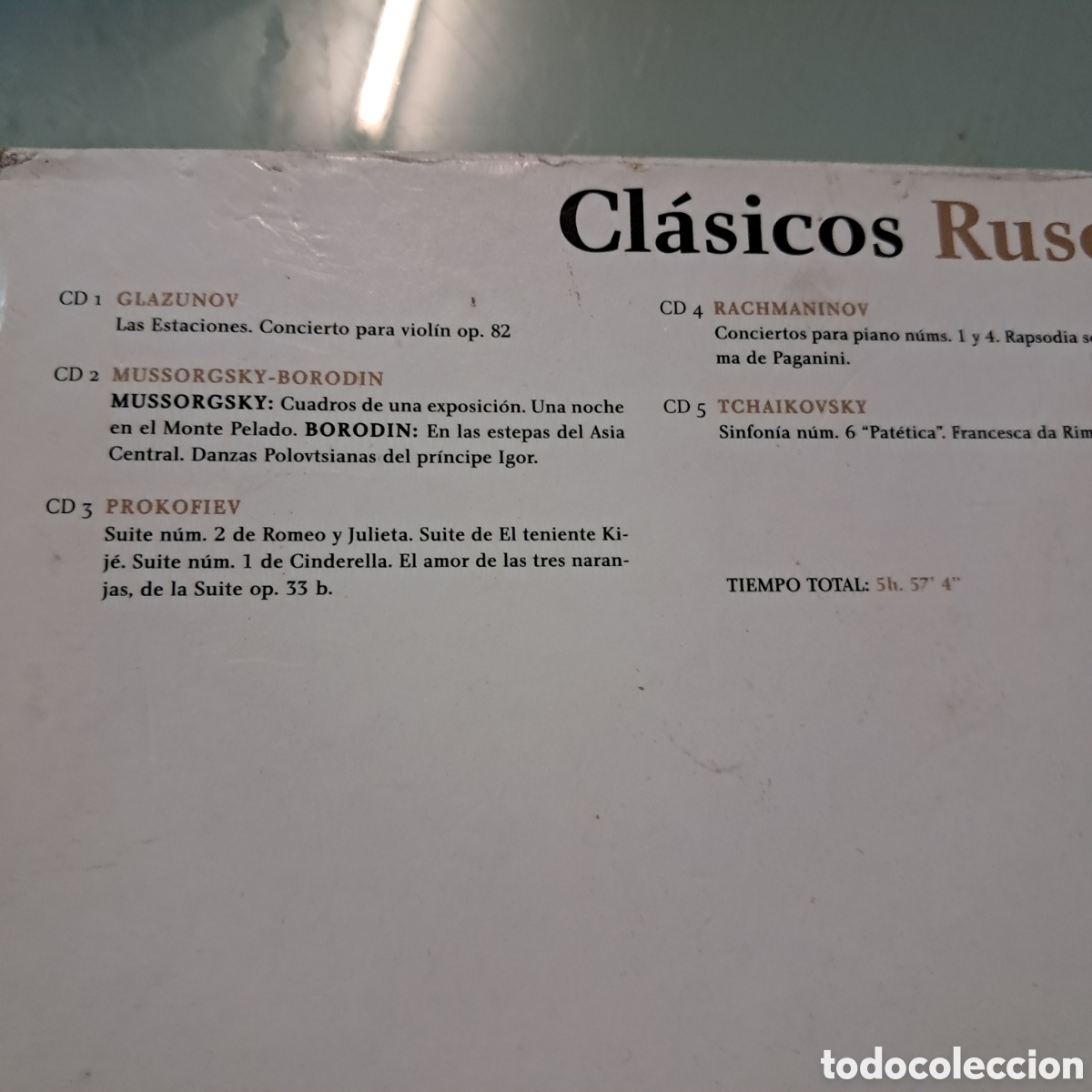 CDs de m&uacute;sica: Cl&aacute;sicos rusos, 4 compact disc - Foto 3
