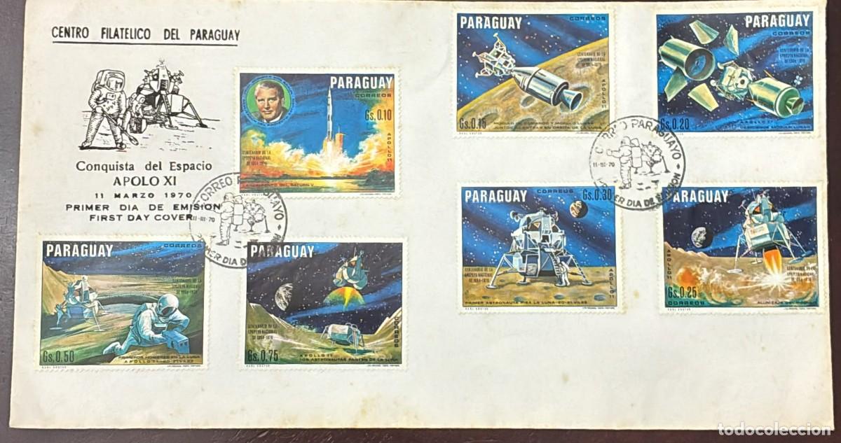 CDs de m&uacute;sica: MI) 1970 PARAGUAY, FDC,THE CONQUEST OF SPACE AND APOLLO 11,HUMAN ARRIVAL ON THE MOON STAMPS,VF.