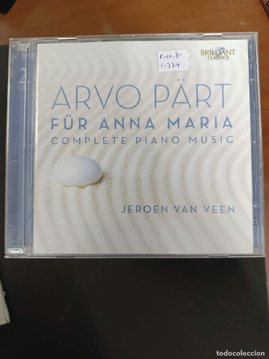 CDs de m&uacute;sica: 2 CD. ARVO P&Auml;RT: F&Uuml;R ANNA MARIA. COMPLETE PIANO MUSIC. PIANO: JEROEN VAN VEEN