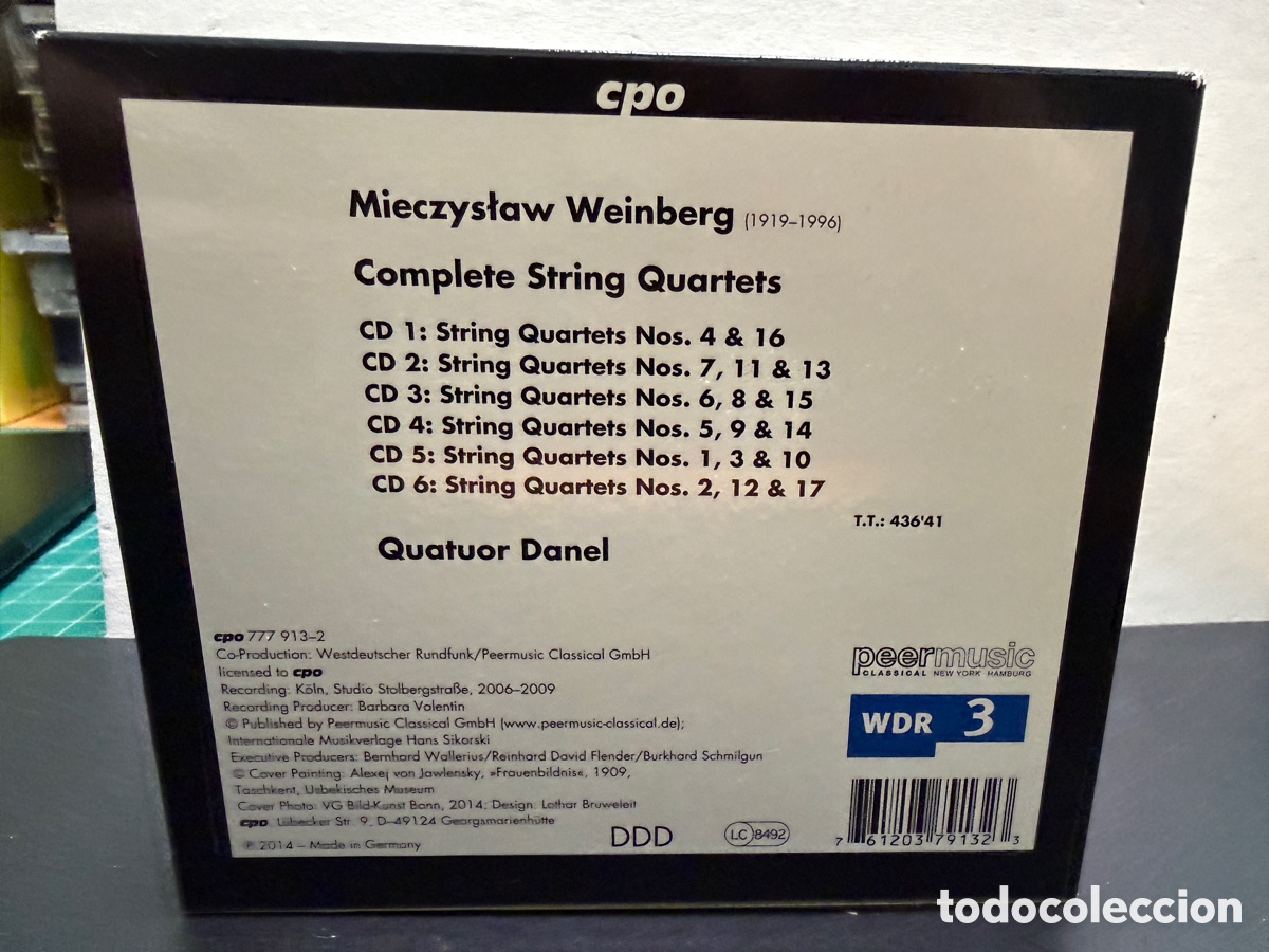 CDs de m&uacute;sica: Weinberg - Quatuor Danel - Complete String Quartets (6xCD) - Foto 2