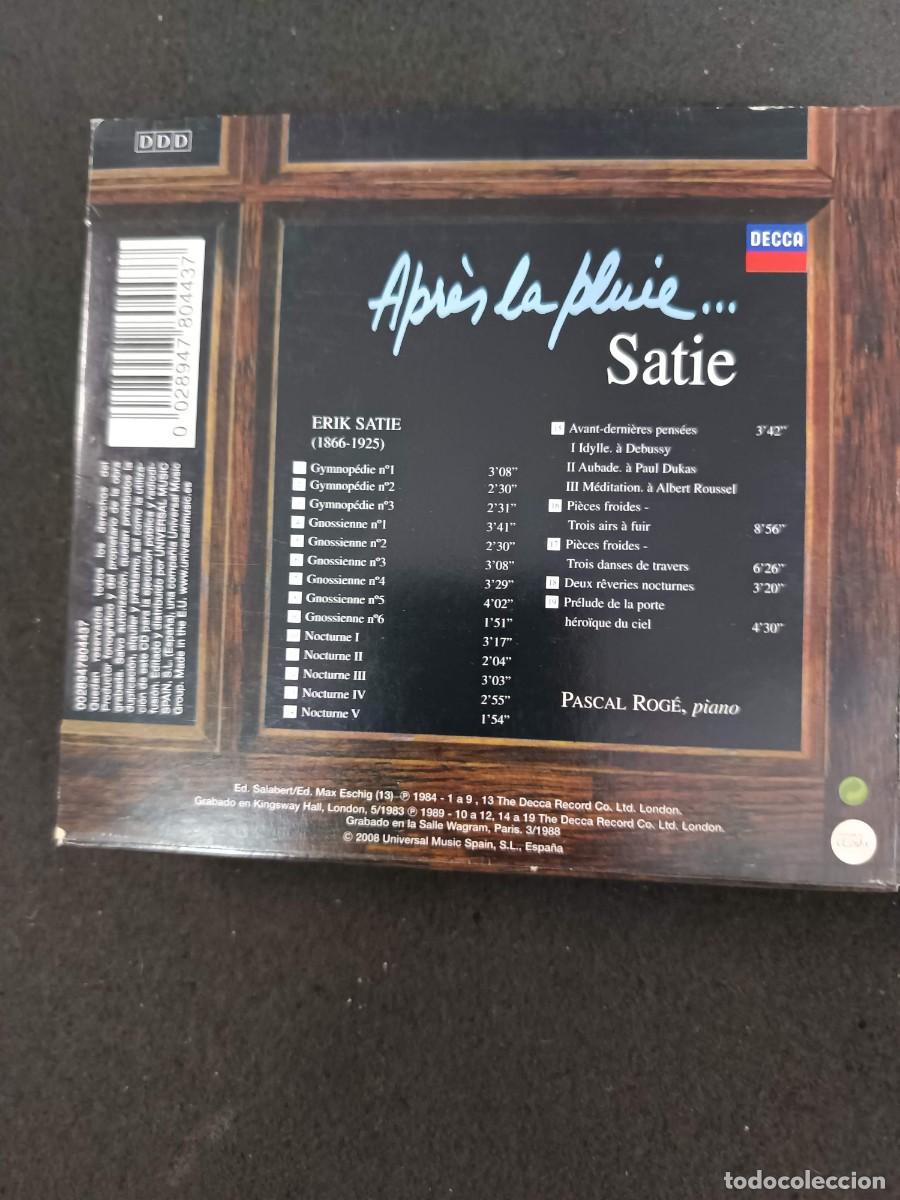 CDs de m&uacute;sica: SATIE: APR&Egrave;S LA PLUIE... - Foto 2