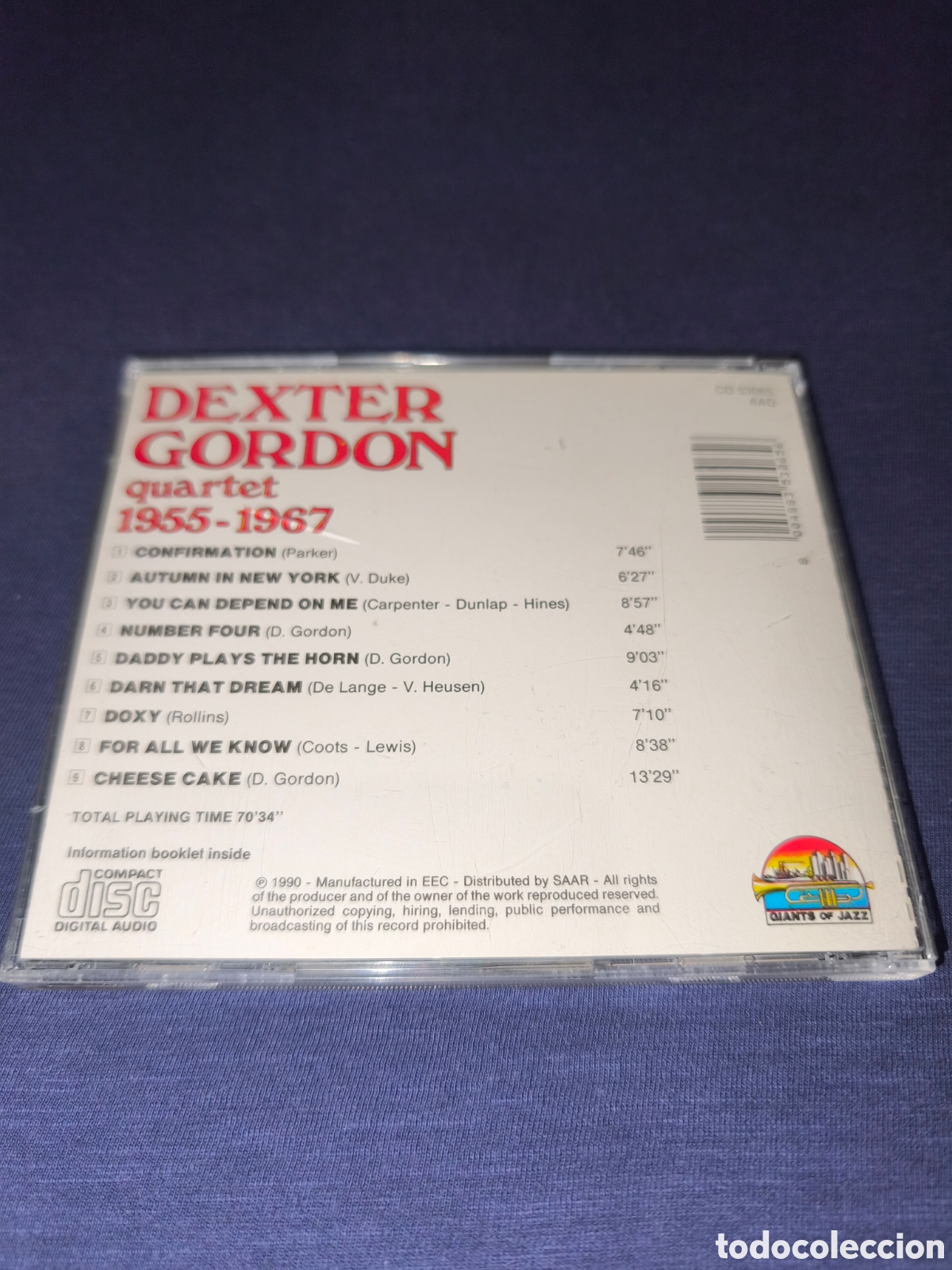 CDs de m&uacute;sica: Dexter Gordon Quartet 1955-1967 - Foto 2