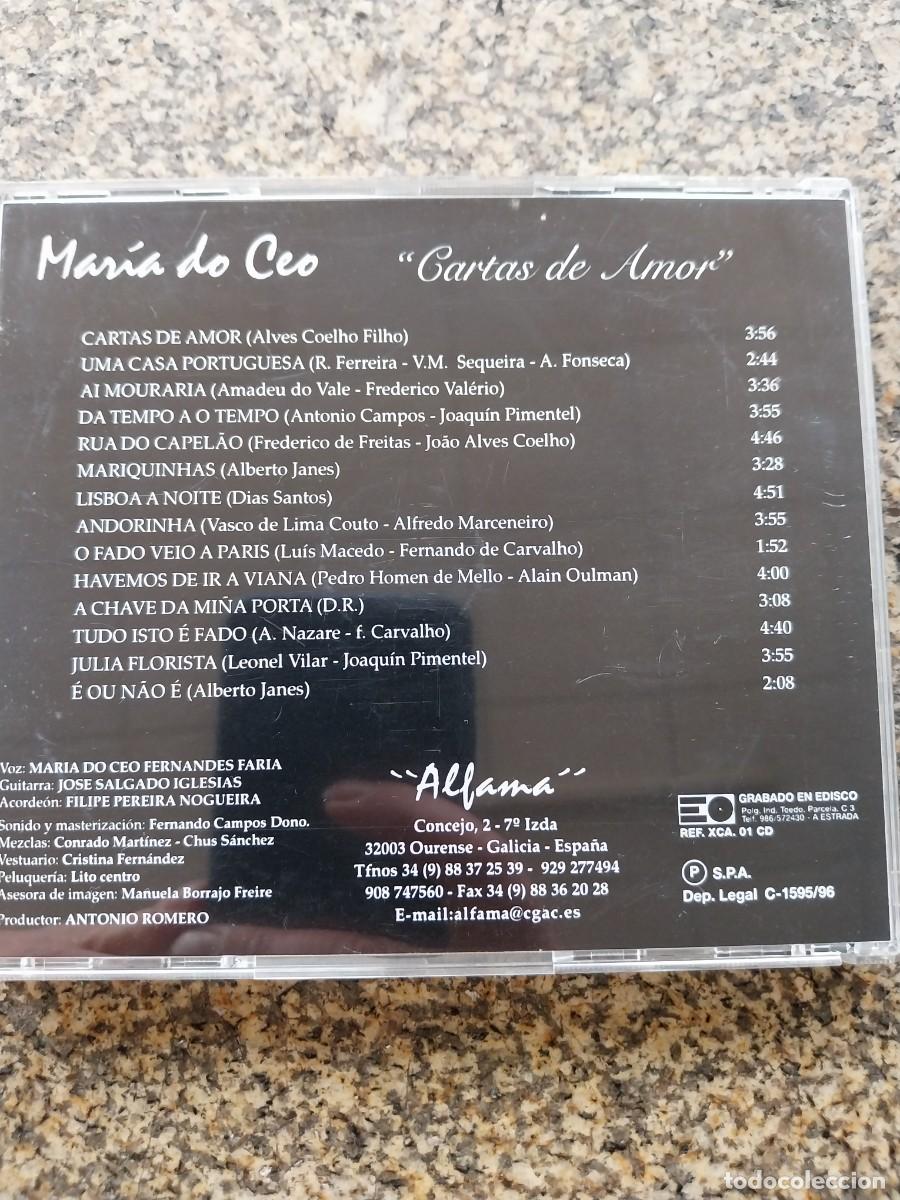 CDs de m&uacute;sica: CD -- MARIA DO CEO - CARTAS DE AMOR -- - Foto 2