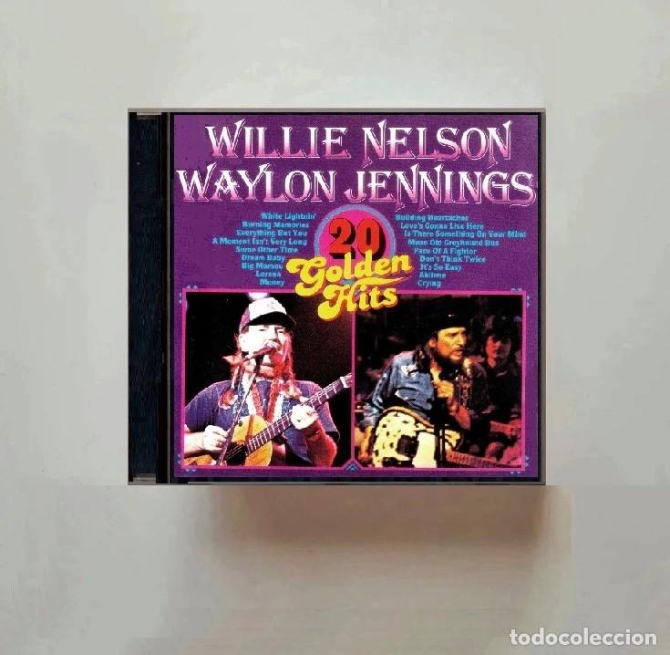 CDs de m&uacute;sica: WILLIE NELSON & WAYLON JENNINGS. 20 GOLDEN HIT. RECOPILATORIO. CD.