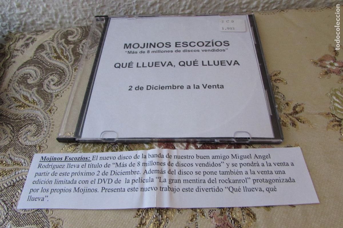 CDs de m&uacute;sica: MOJINOS ESCOZIOS QUE LLUEVA QUE LLUEVA CDR PROMO CADENA 100