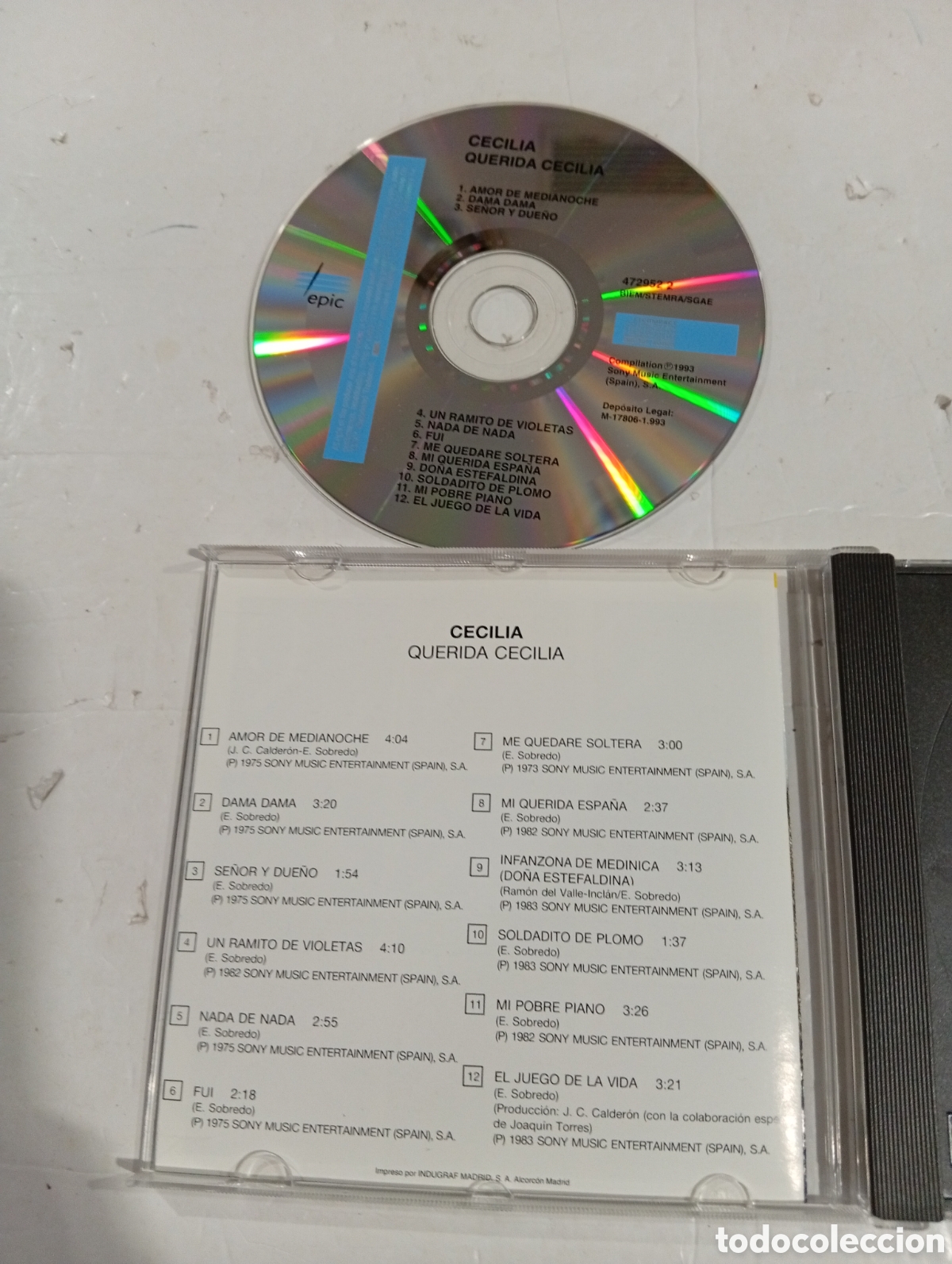 CDs de m&uacute;sica: Querida Cecilia 12 grandes canciones - Foto 3