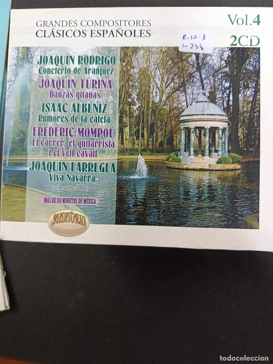 CDs de m&uacute;sica: 2 CD. GRANDES COMPOSITORES CL&Aacute;SICOS ESPA&Ntilde;OLES: RODRIGO, TURINA, ALB&Eacute;NIZ, MOMPOU, LARREGLA