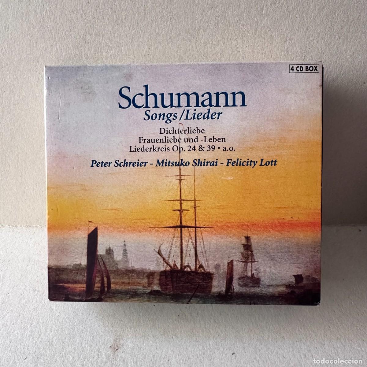 Musik-CDs: Schumann - Peter Schreier - Mitsuko Shirai - Felicity Lott - Songs/Lieder (4xCD)