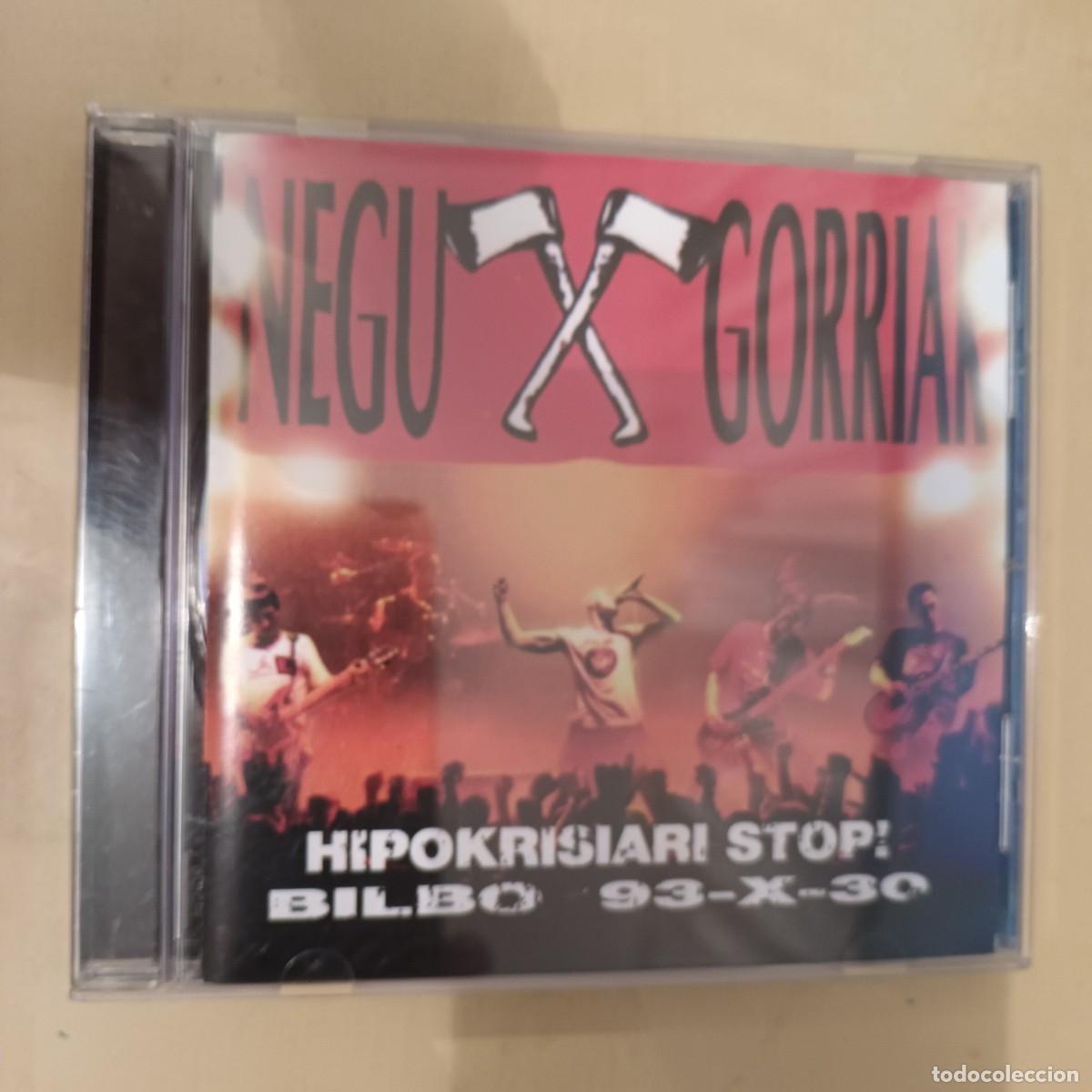 CDs de m&uacute;sica: Negu Gorriak , Hipokrisiari Stop ! , Bilbo . CD Spain , Impecable. Dificil en caja de pl&aacute;stico. Punk