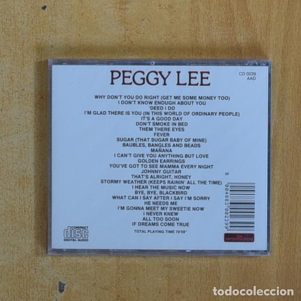 CDs de m&uacute;sica: PEGGY LEE - WHY DONT YOU DO RIGHT - CD - Foto 2