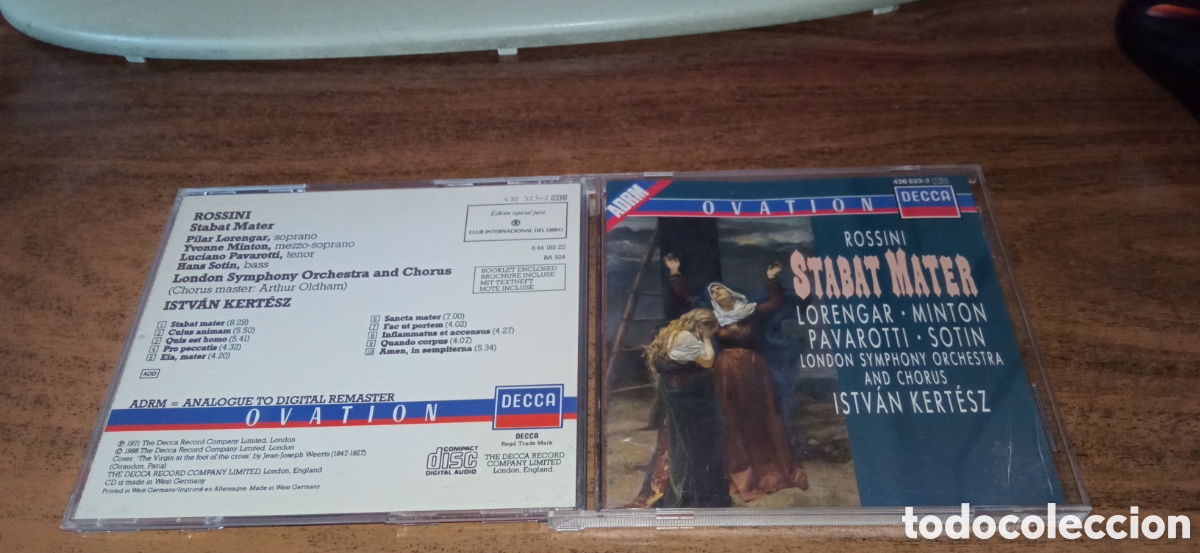 CDs de m&uacute;sica: Rossini - Stabat mater (Pilar Lorengar, Pavarotti...)