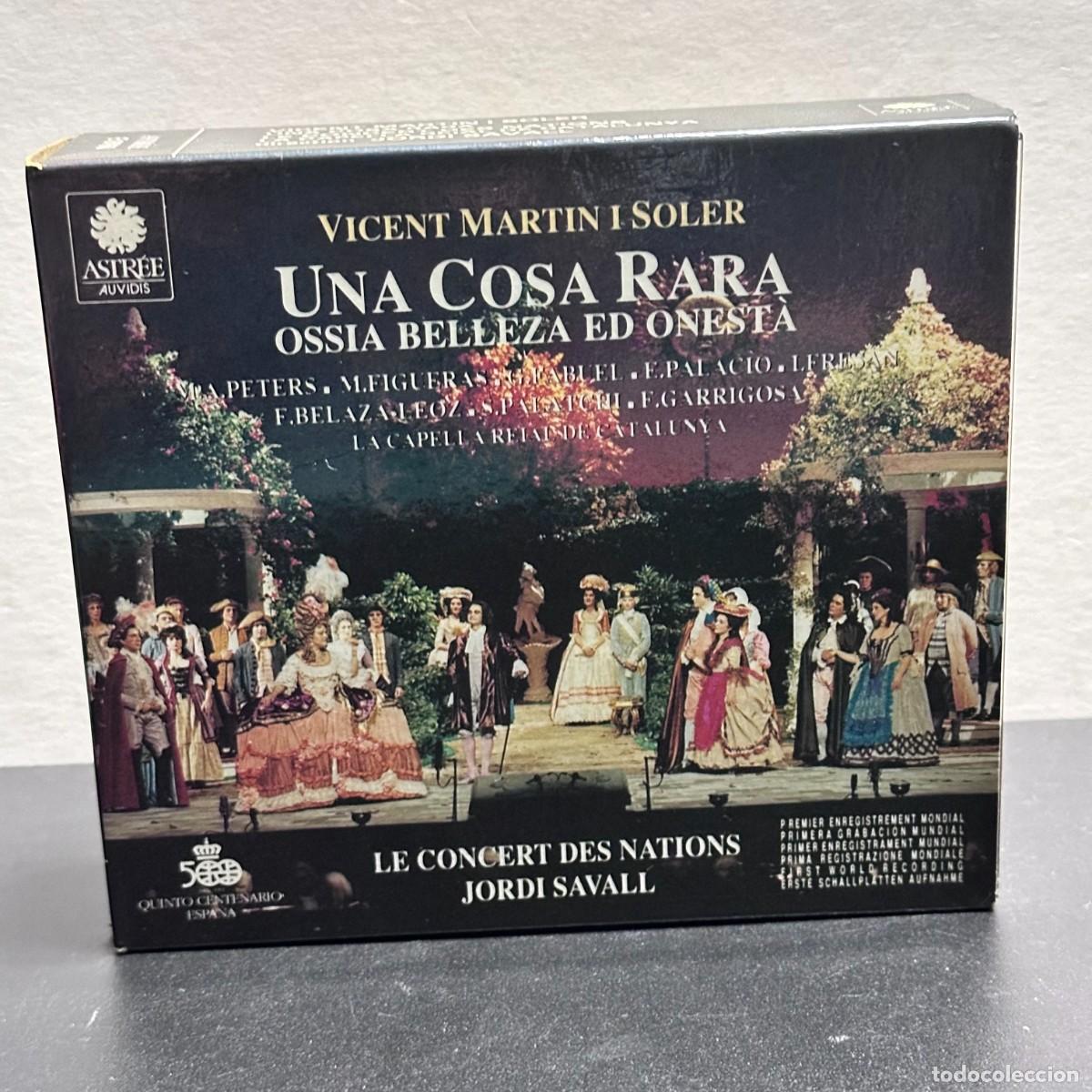 CDs de m&uacute;sica: Martin I Soler - Jordi Savall - Una Cosa Rara (3xCD)