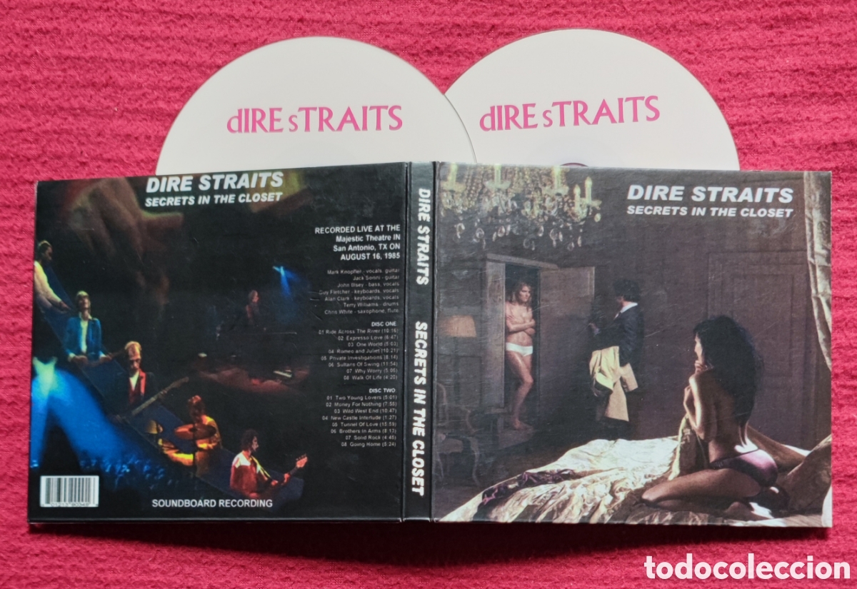 CDs de m&uacute;sica: DIRE STRAITS: Secrets In The Closet. 2 Cd's Recorded Live 16 August 1985 San Antonio, Texas. Rareza.