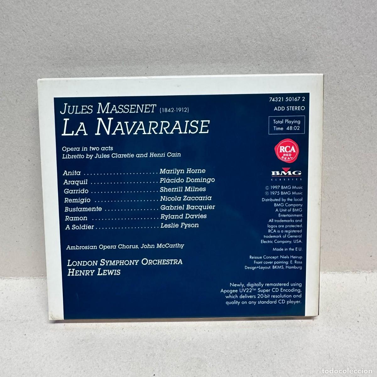 CDs de m&uacute;sica: Massenet - Henry Lewis - La Navarraise (CD) - Foto 2