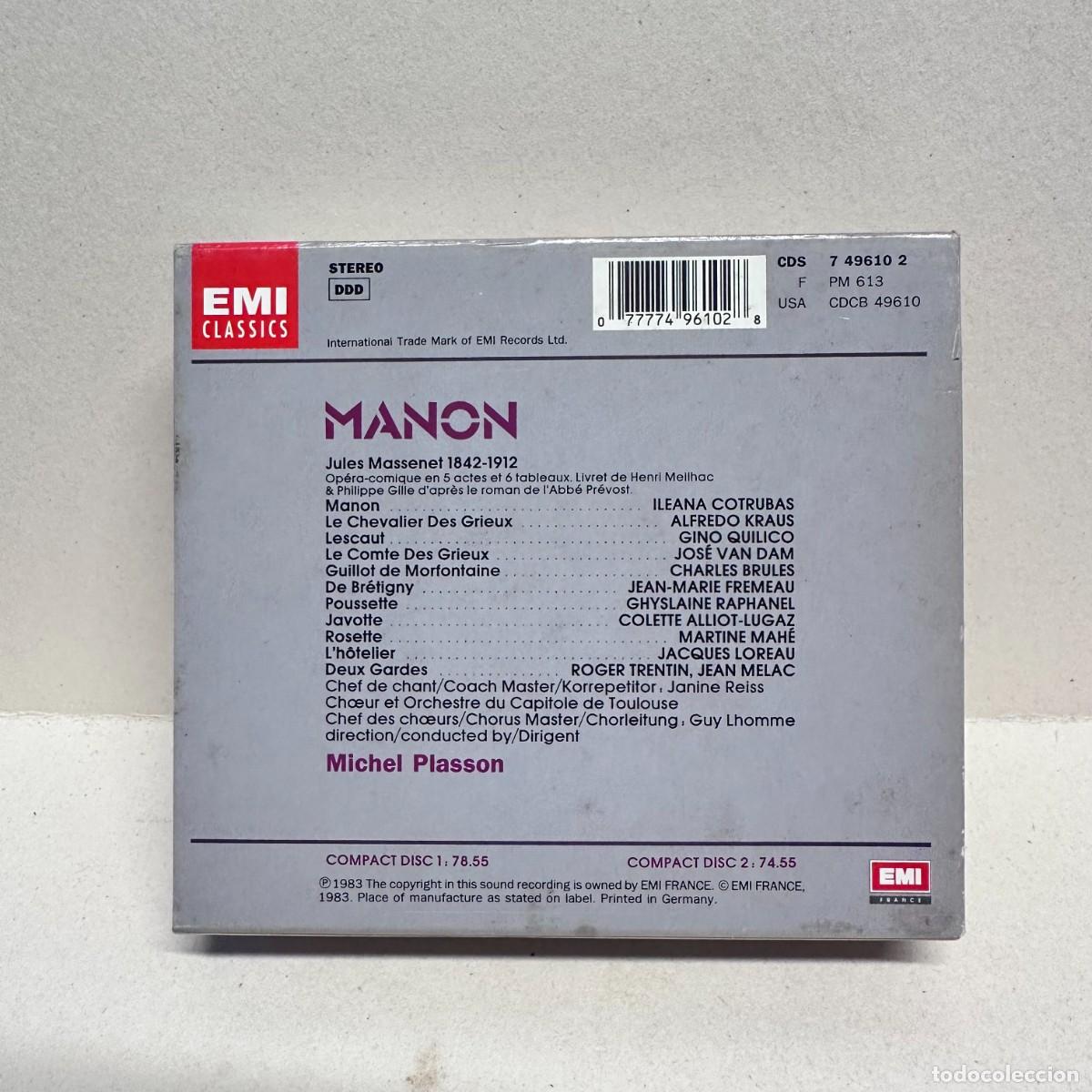 CDs de m&uacute;sica: Massenet - Michel Plasson - Manon (CD) - Foto 2