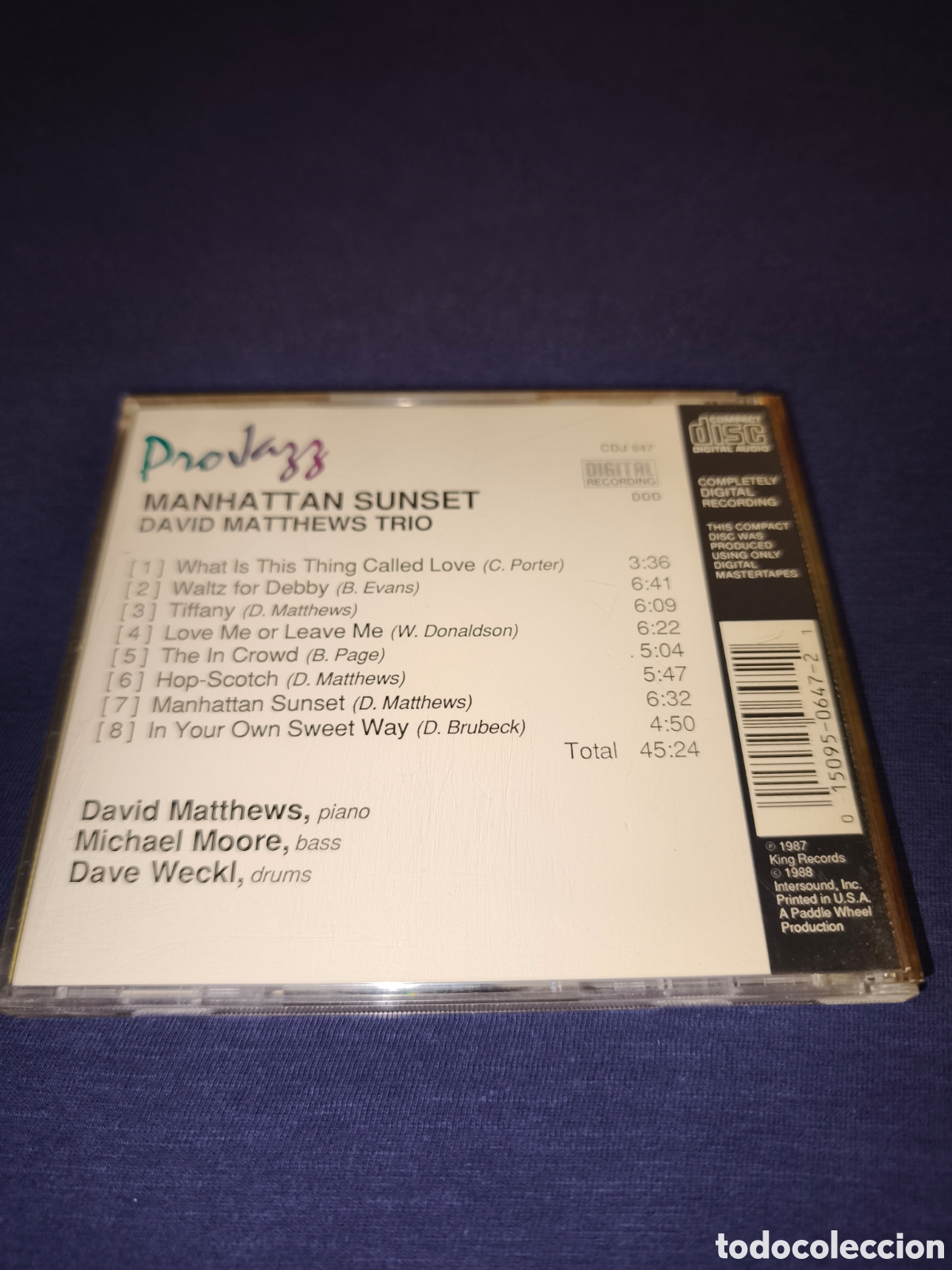 CDs de m&uacute;sica: David Mattheus Trio Manhattan Sunset - Foto 2