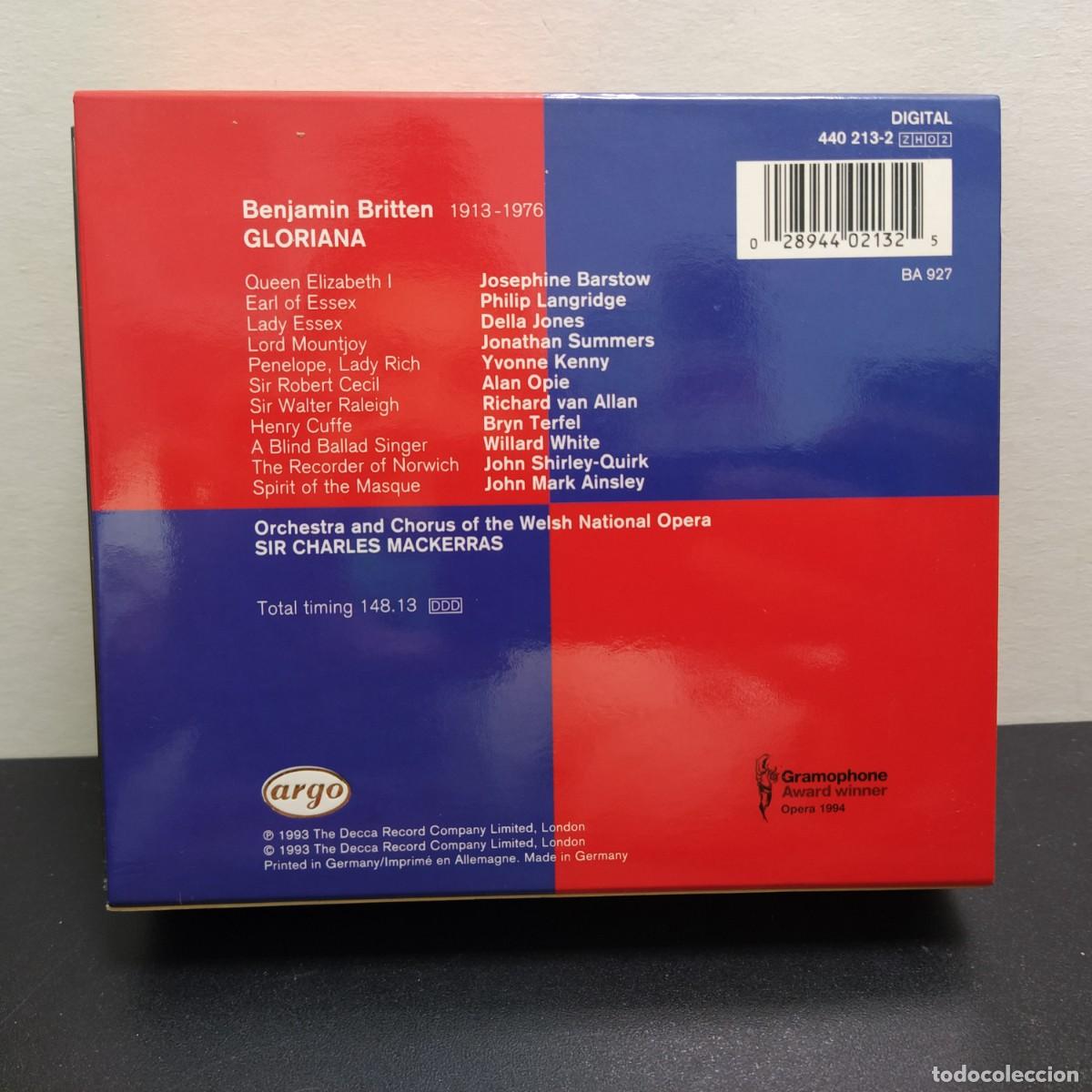CDs de m&uacute;sica: Britten - Charles Mackerras - Gloriana (CD) - Foto 2