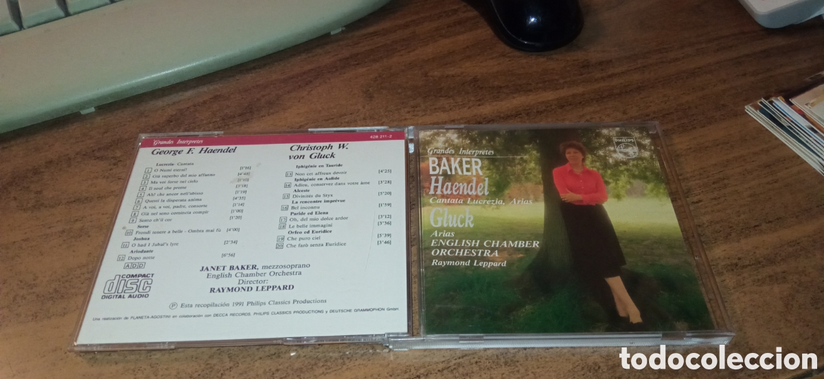 CDs de m&uacute;sica: Janet Baker, messosoprano. Cantata Lucrezia, Arias (Philips, 1991)