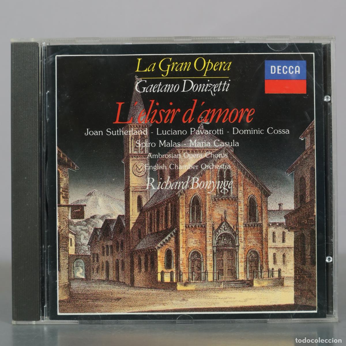 CDs de m&uacute;sica: CD. L'elisir d'amore - Gaetano Donizetti, Joan Sutherland, Luciano Pavarotti, Dominic Cossa, Spiro