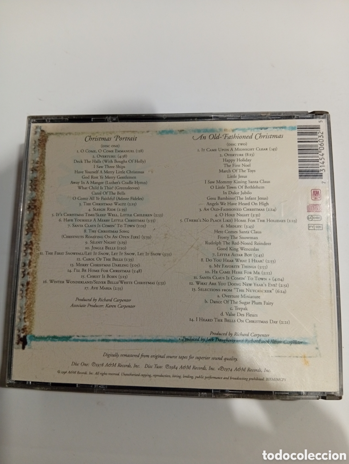 CDs de m&uacute;sica: Carpenters Christmas Collection 2 CD - Foto 2