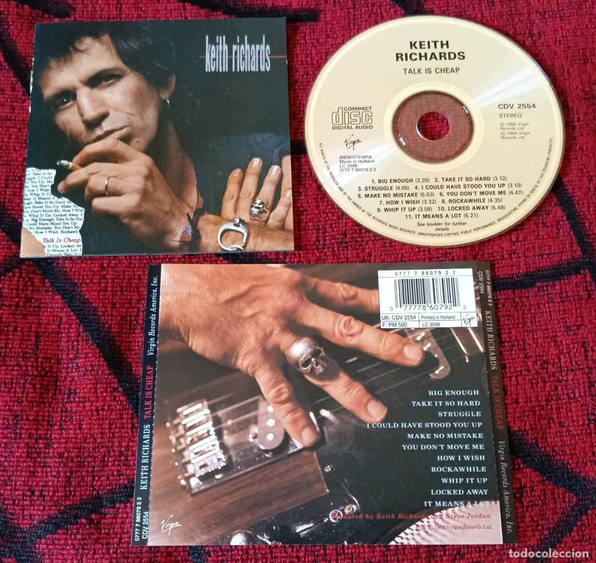 CDs de m&uacute;sica: KEITH RICHARDS ** Talk Is Cheap ** CD HOLANDA 1988