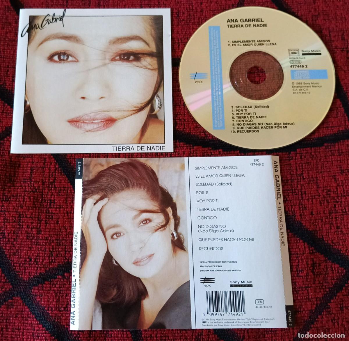 CDs de m&uacute;sica: ANA GABRIEL ** Tierra De Nadie ** CD REEDICION 1994