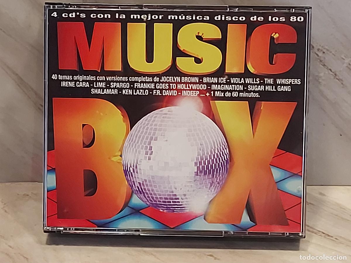CDs de m&uacute;sica: MUSIC BOX | 4 CD | M&Uacute;SICA DISCO A&Ntilde;OS 80 | 1998 | VALE MUSIC | BUENA CALIDAD