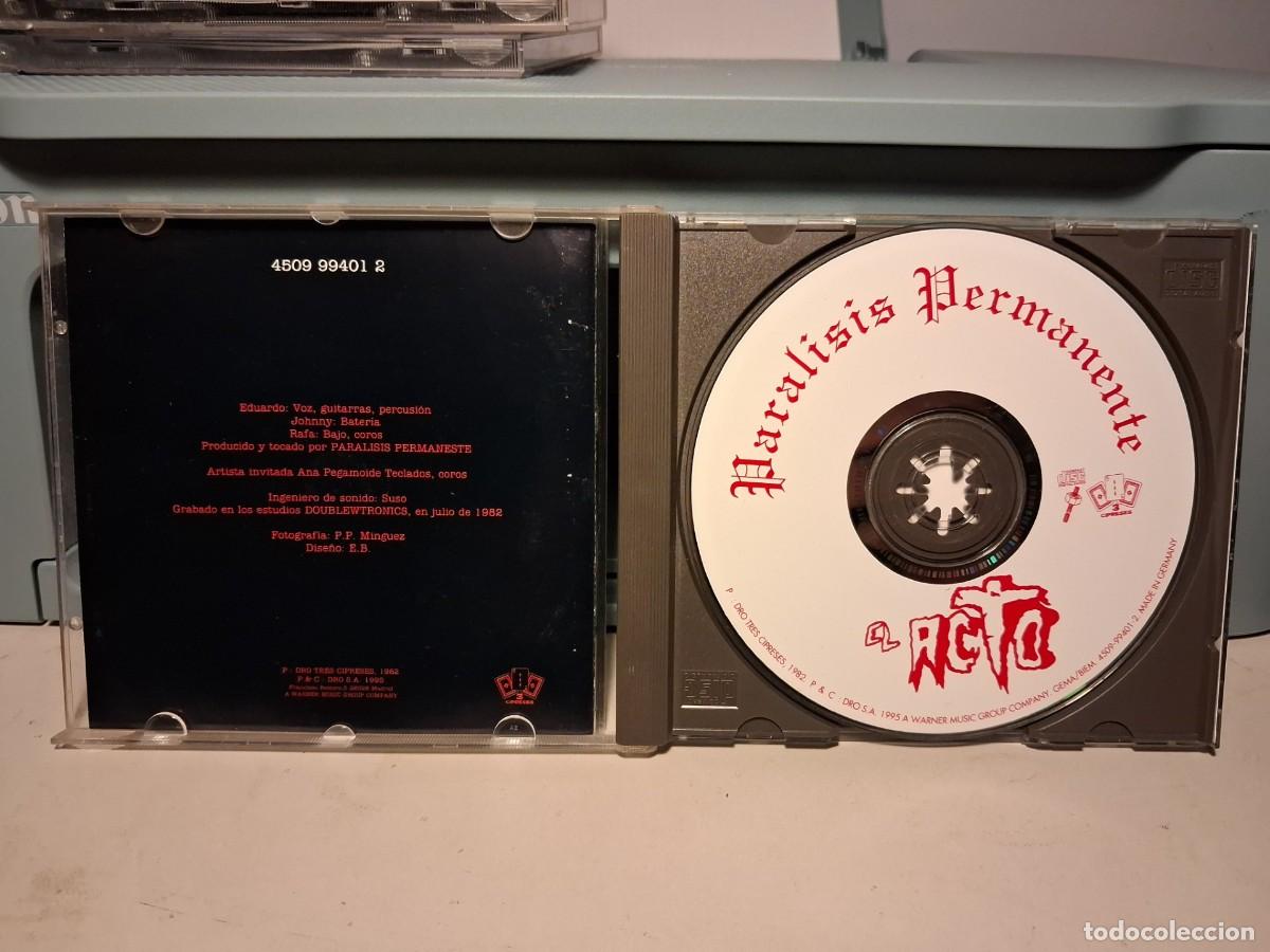 CDs de m&uacute;sica: CD PARALISIS PERMANENTE : EL ACTO - Foto 2