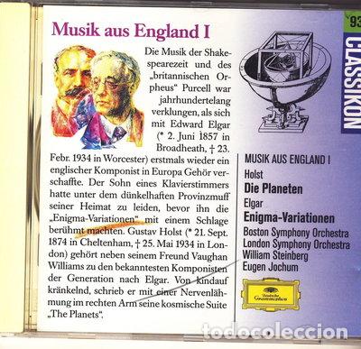 CDs de m&uacute;sica: Holst: The Planets; Elgar: Enigma Variations- 0028943944625