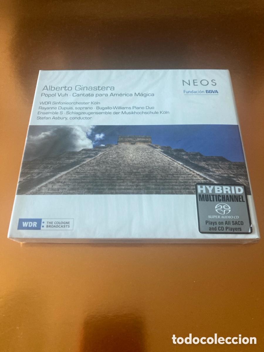 CDs de m&uacute;sica: Alberto Ginastera - Popol Vuh / Cantata CD SACD H&iacute;brido - Sello NEOS 10918 Fundaci&oacute;n BBVA