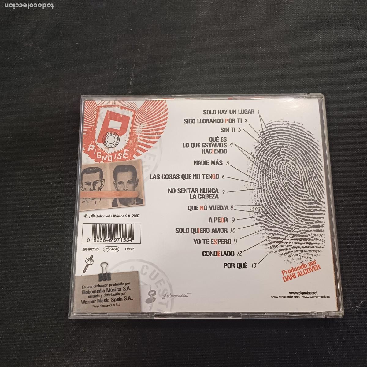 CDs de m&uacute;sica: PIGNOISE/CUESTION DE GUSTOS/CD. - Foto 3