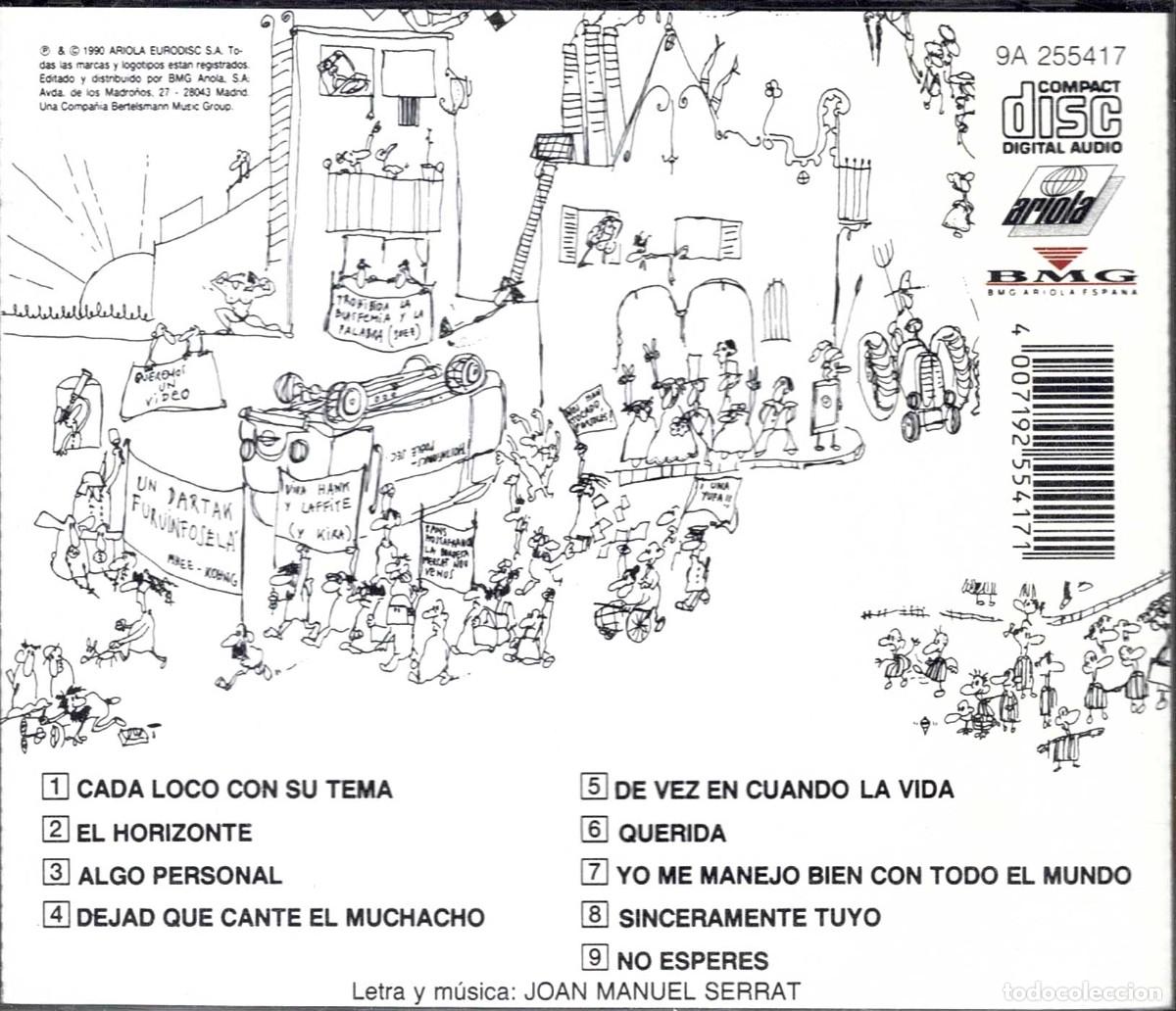 CDs de m&uacute;sica: Joan Manuel Serrat - Cada Loco con su Tema. CD - Foto 2