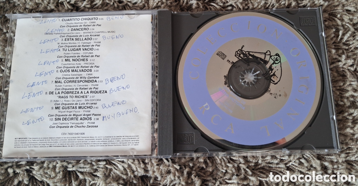 CDs de m&uacute;sica: ...Mas &eacute;xitos de Mar&iacute;a Victoria Cd - Foto 2
