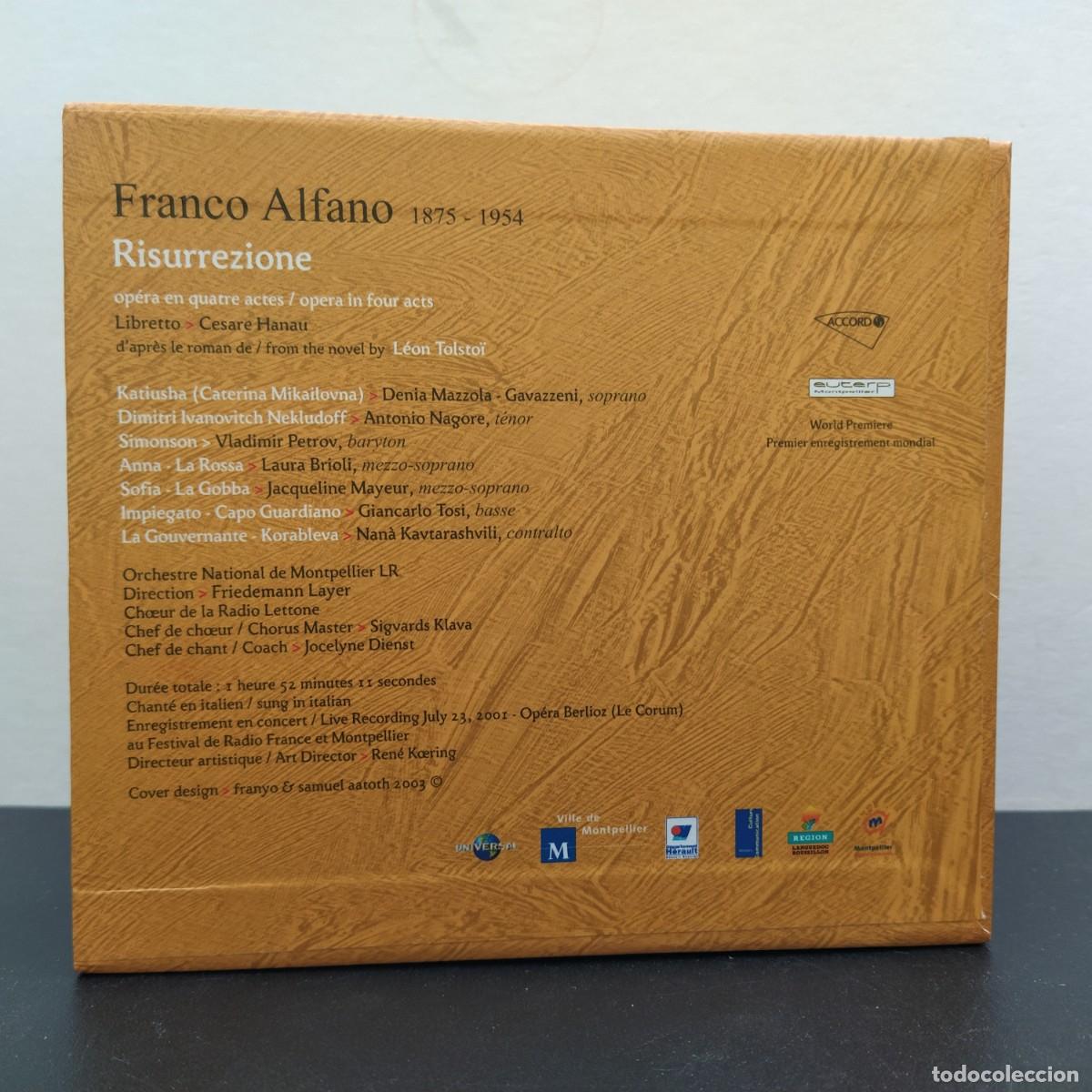 CDs de m&uacute;sica: Alfano - Friedemann Layer - Risurrezione (2xCD) - Foto 2