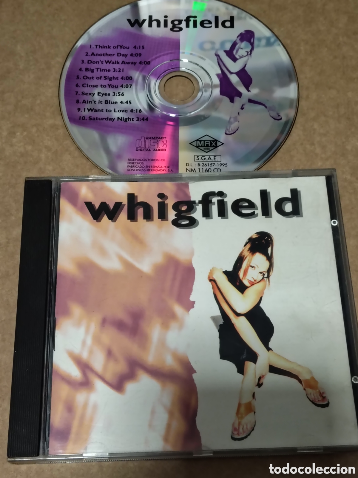 CDs de m&uacute;sica: primer &aacute;lbum de estudio hom&oacute;nimo de Whigfield