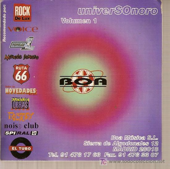 M&uacute;sica de colecci&oacute;n: Librito interior de la caja de CD del disco univerSOnoro volumen 1. - Foto 1