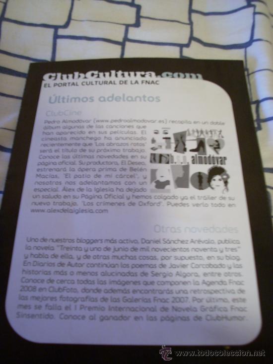 Musique de collection: Folleto publicitario de la FNAC. Programaci&oacute;n Enero 2008.