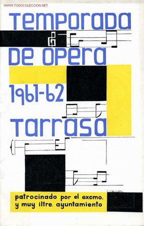 M&uacute;sica de colecci&oacute;n: Programa de la Temporada de &Oacute;pera 1961-62 Tarrasa (Terrassa) - Foto 1