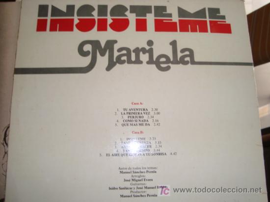 M&uacute;sica de colecci&oacute;n: insisteme mariela - Foto 1