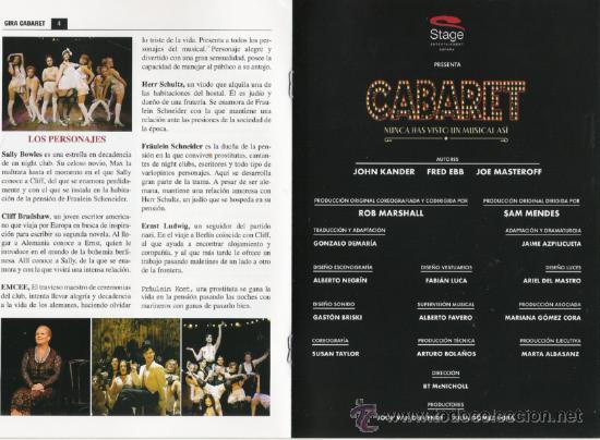 M&uacute;sica de colecci&oacute;n: PROGRAMA COMPLETO DEL MUSICAL CABARET DE 4 HOJAS - Foto 2
