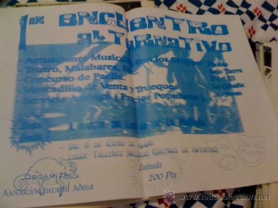 Collectible Music: P&oacute;ster de concierto. Primer Encuentro Alternativo de Sevilla. 1998.