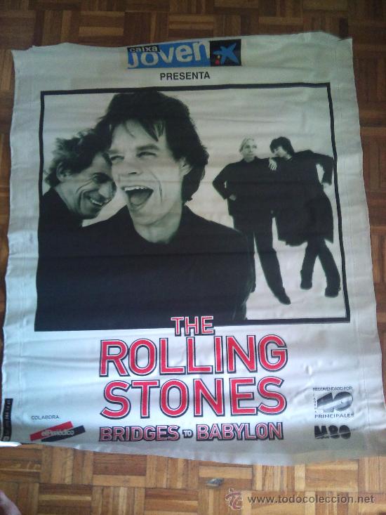 M&uacute;sica de colecci&oacute;n: THE ROLLING STONES, CARTEL ORIGINAL FAROLAS DEL CONCIERTO BRIDGES TO BABYLON