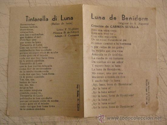 M&uacute;sica de colecci&oacute;n: FOLLETITO CON LETRAS DE CARMEN SEVILLA, AUGUSTO ALGUER&Oacute;, ETC.