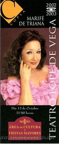 M&uacute;sica de colecci&oacute;n: PROGRAMA DIPTICO DEL CICLO DE LA COPLA EN SEVILLA. MARIFE DE TRIANA - Foto 1